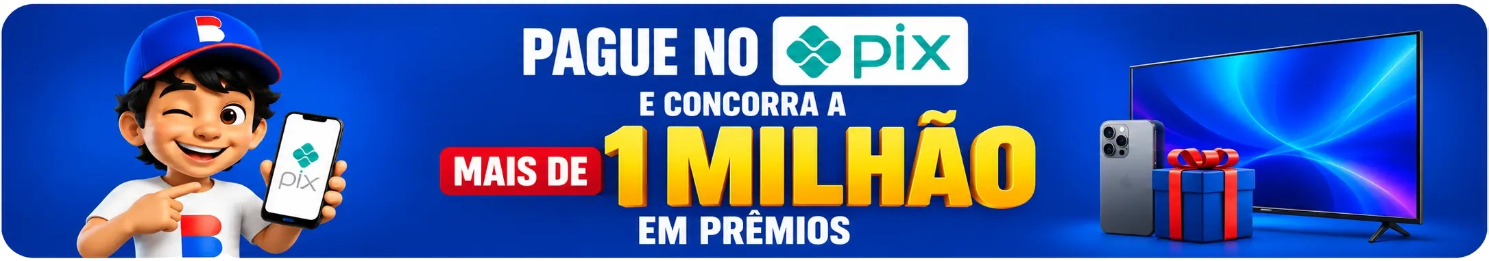 Promoção: concorra a prêmios pagando com PIX