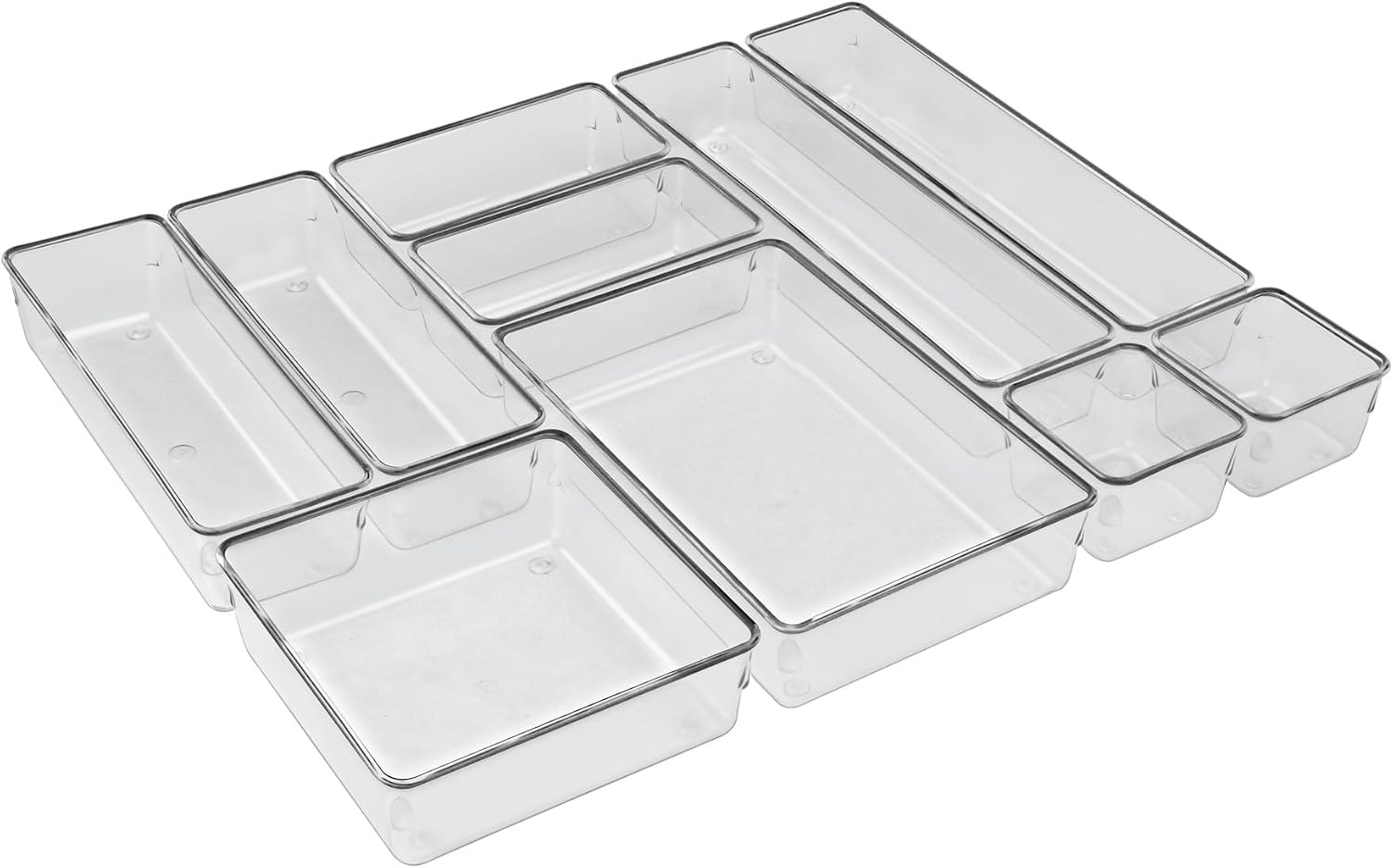 Acrimet Organizador Modular de Gavetas - Kit com 10 Potes Transparentes