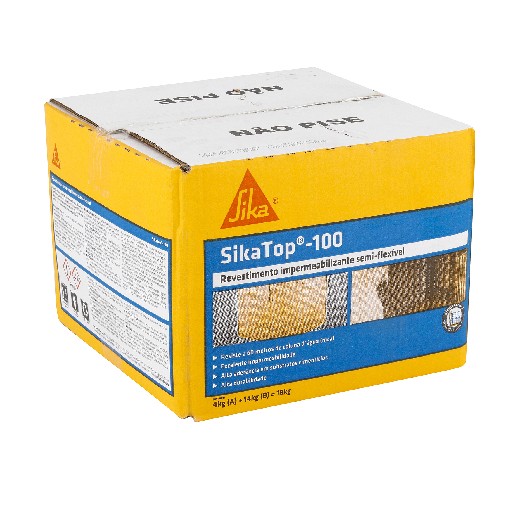Argamassa Polimérica Impermeabilizante Sika SikaTop 100 18kg Cinza