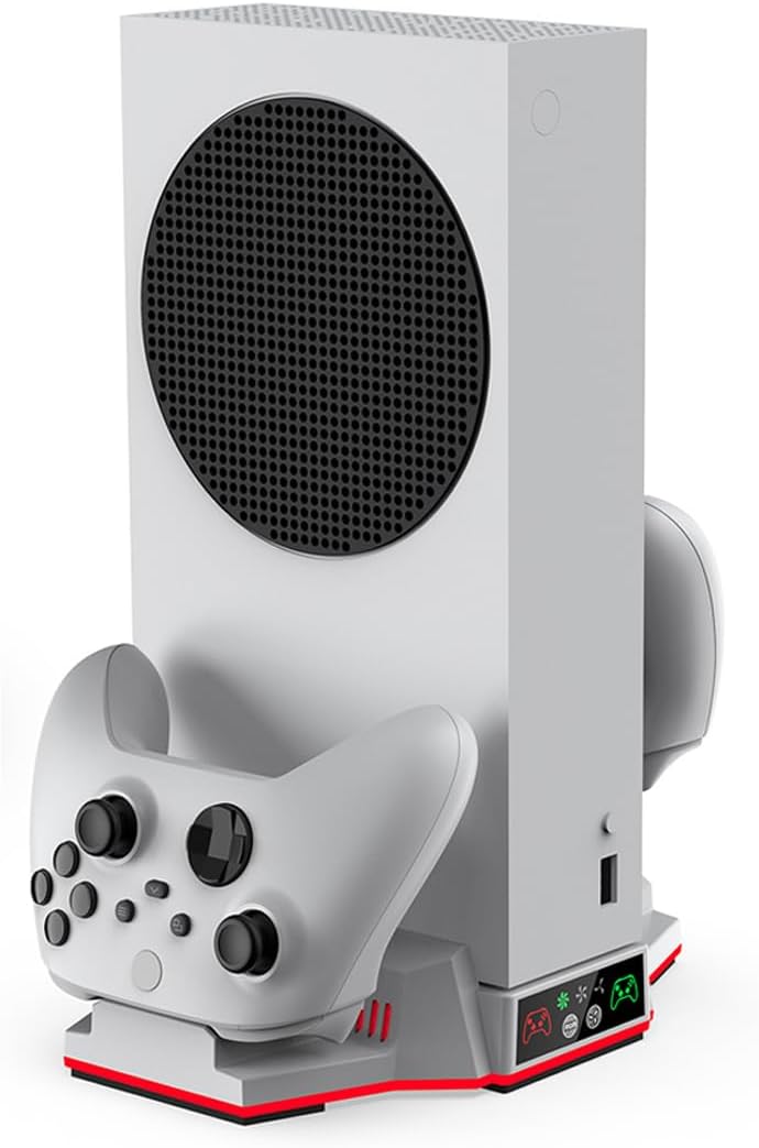 Base Vertical para Xbox Series S com Cooler e Carregador Duplo de Controles