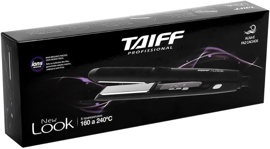 Chapa Taiff New Look 240° Profissional Cerâmica Digital Preta — foto 7