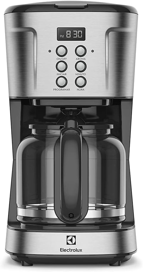 Cafeteira Elétrica Electrolux ECM30 Inox 1,5L 38 Xícaras Timer Digital 127V