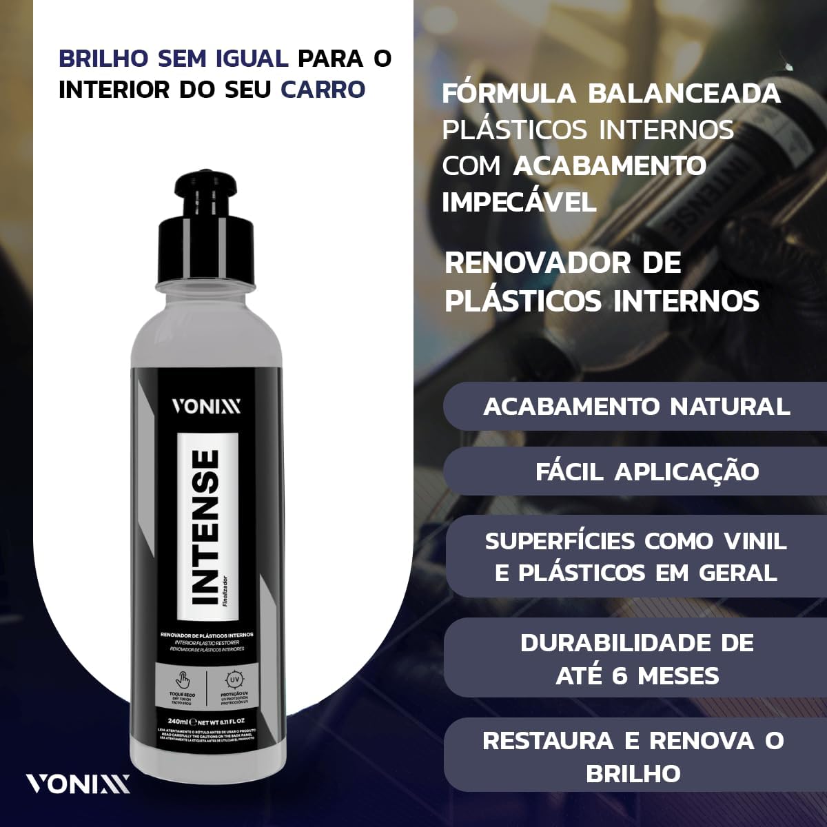 Kit Vonixx V-Floc 500ml e Intense 240ml - Produtos para Limpeza Automotiva — foto 7