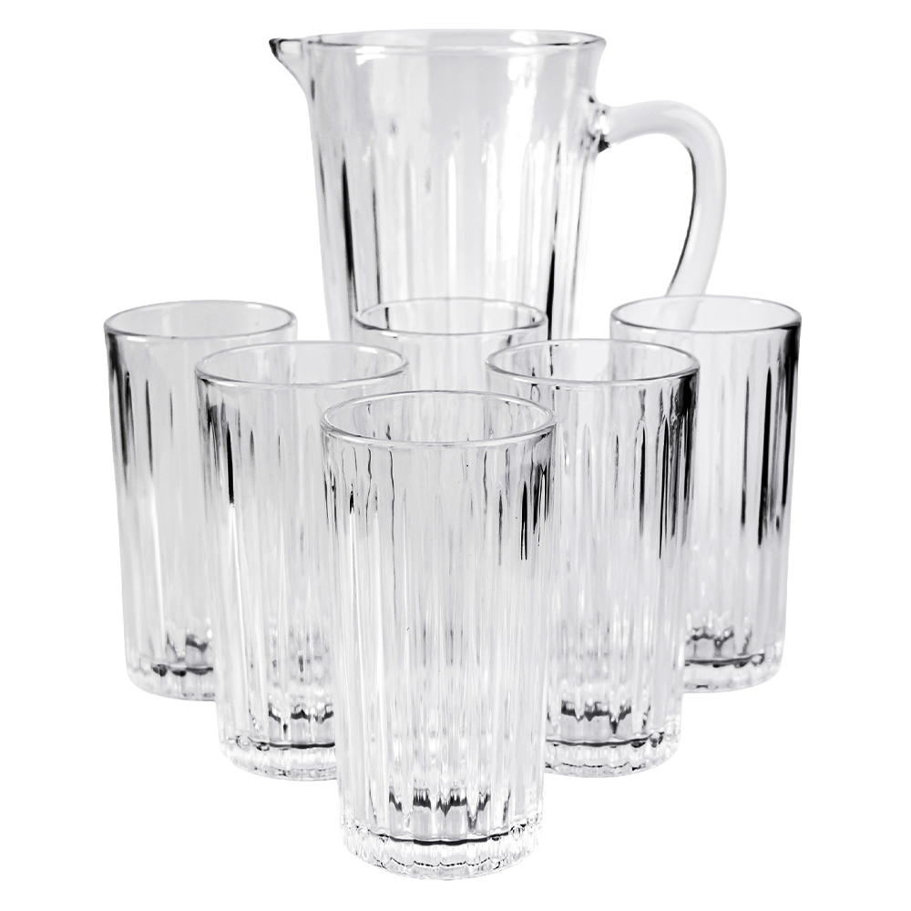 Conjunto Jarra 1L + 6 Copos 320ml Essential Mark Blank
