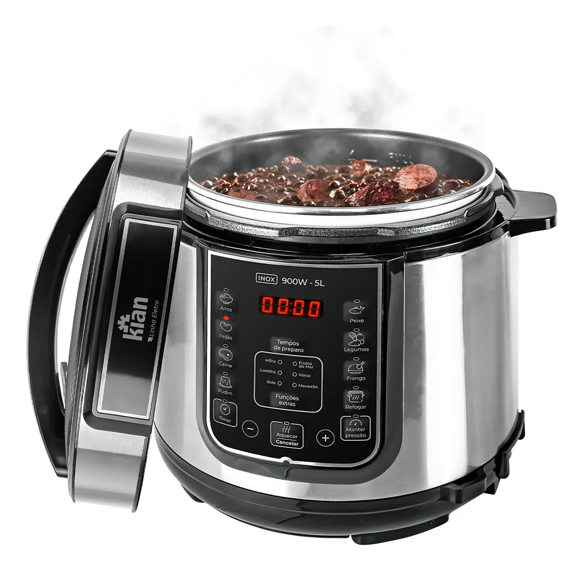 Panela De Pressão Elétrica 5 Litros Kian Inox