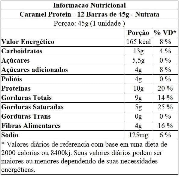 Nutrata Caramel Protein Display - 12 unidades de 45g cada — foto 3
