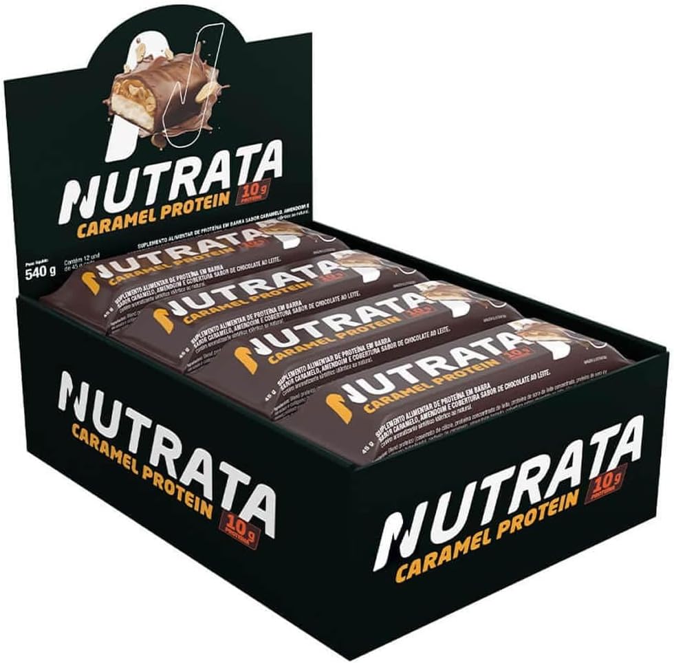 Nutrata Caramel Protein Display - 12 unidades de 45g cada