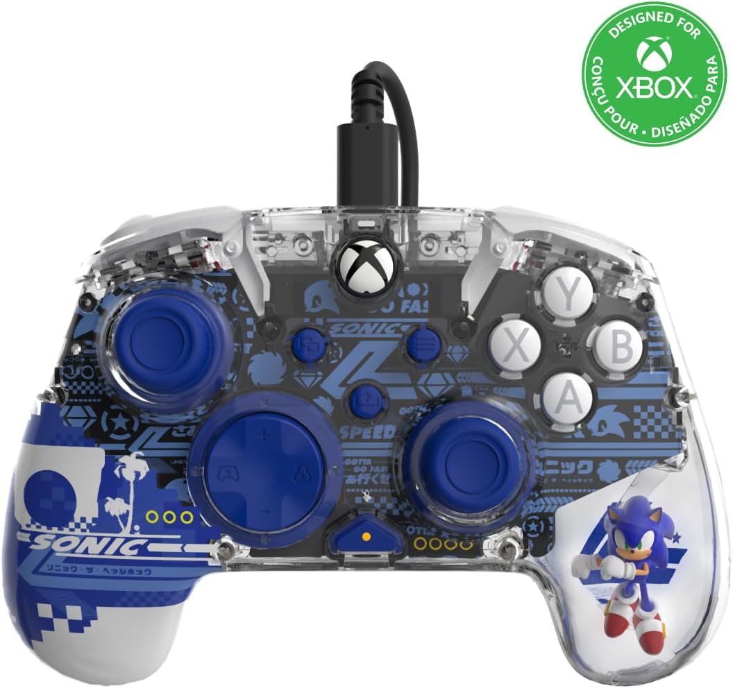 PDP REALMz Controle com Fio para Xbox Licenciado para Series X|S, Xbox One e PC - Sonic Superstars