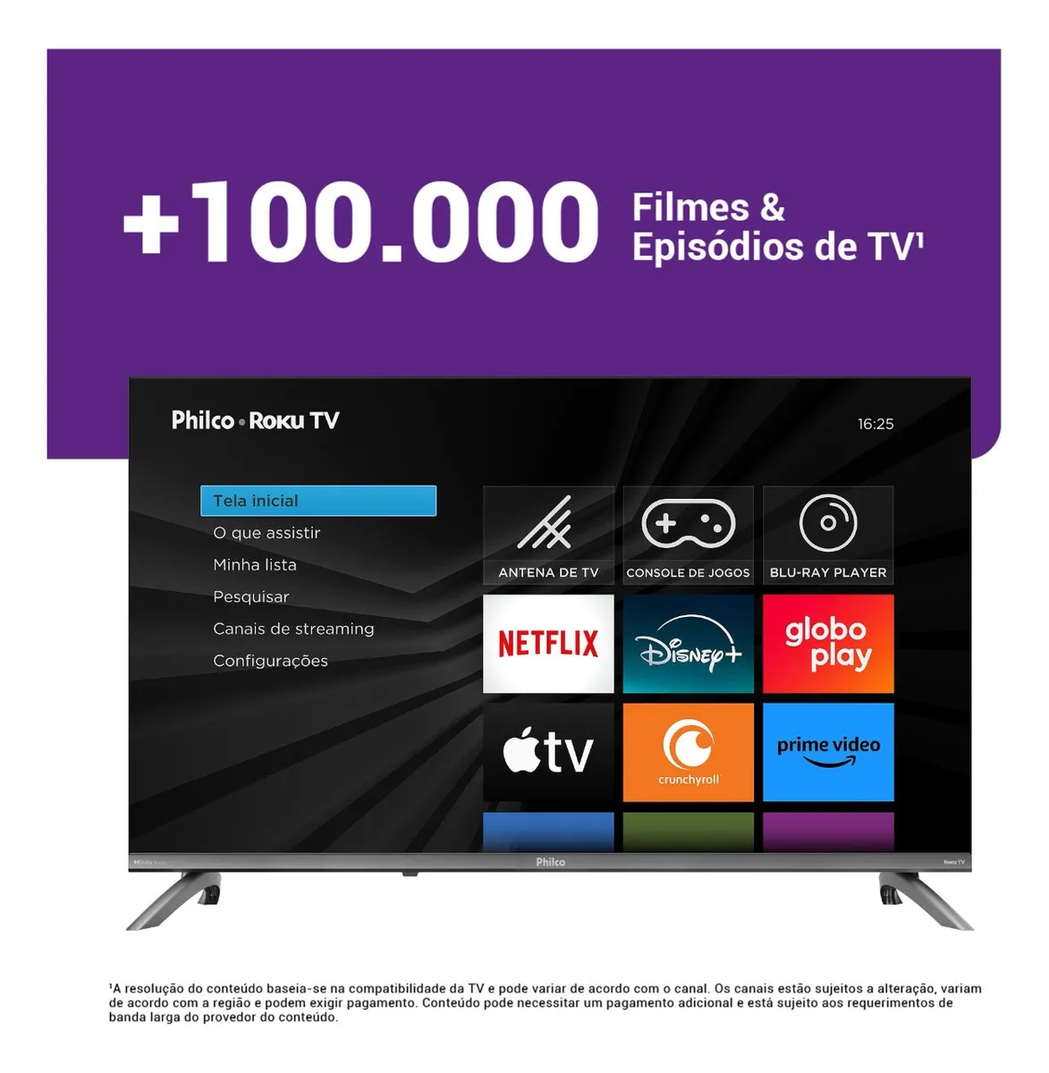 Smart Tv 32 Philco Roku Tv Dolby Áudio Hdr10 P32crb