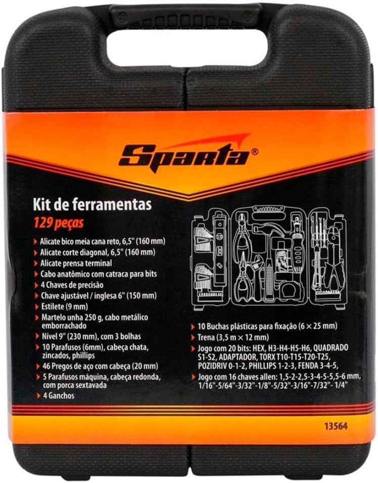 Sparta Kit de Ferramentas com 129 Peças e Maleta Organizadora — foto 5