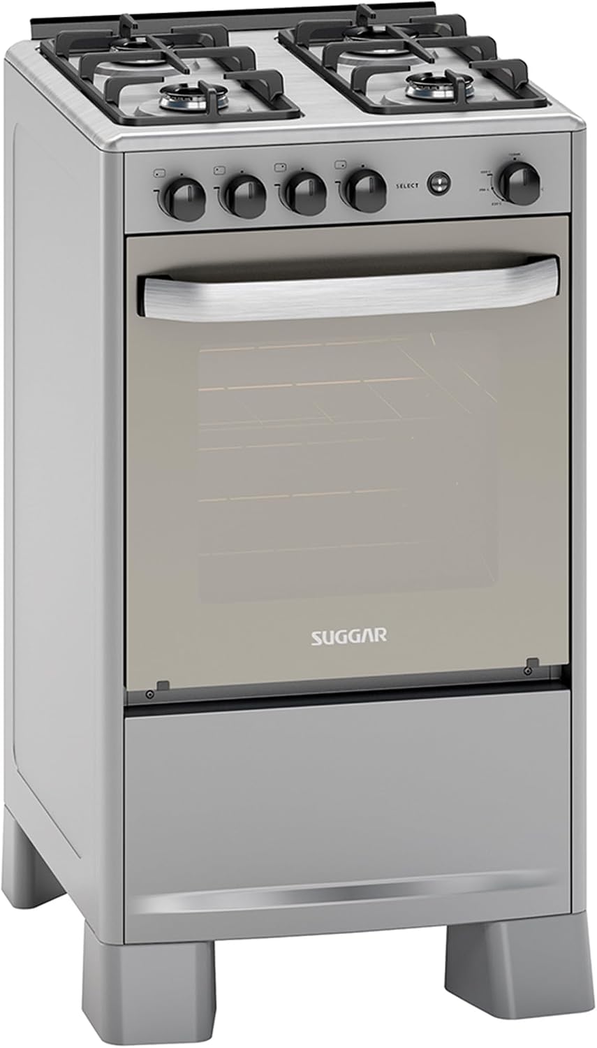 Fogão Suggar Select FGISL410PRIX Prata 4 Bocas Mesa de Inox