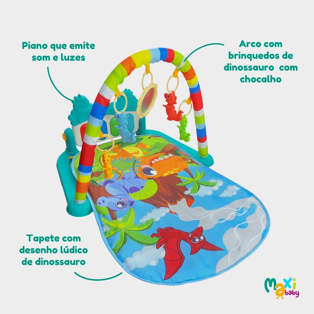 Tapete de Atividades Piano Funny Dino Maxi Baby — foto 5